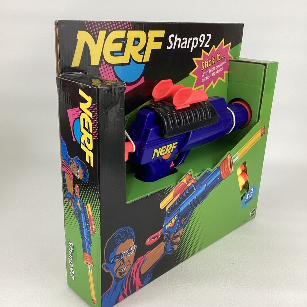 Nerf Sharp92 Soft Dart Blaster Gun High Power Suction Tip Darts Retro Toy New - Picture 5 of 8